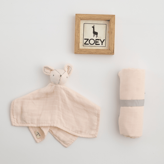 Zoey Swaddle Zoey Organic Muslin Swaddle + Comforter Combo (Blush Pink Colour)